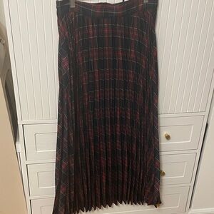 Vici Red and Black Plaid Maxi Skirt